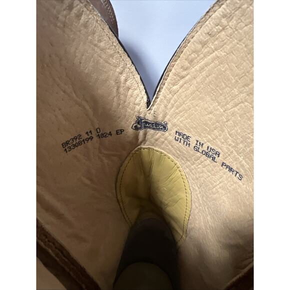 JUSTIN Rancho 11” Western Boots BUTTERSCOTCH Men Sz 11D, MSRP $290, MADE IN USA - Picture 8 of 8